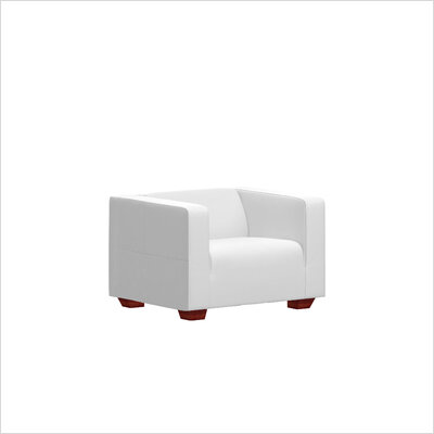 Kubus 1er Sessel weiss schraeg